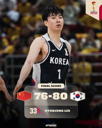韓, 중국의 심장에 태극기 꽂았다! 베이징 경악→관중들 침묵 후 조기퇴근 "이현중 33점 한국 농구, 월드컵 예선 80-76 승리" 7년 만에 쾌거