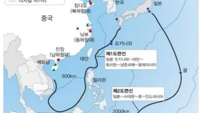 중국 북해·동해함대 태평양 길목서 한미일 ‘프리덤 에지’…제주 동남쪽 제1도련선, 中 해양팽창 견제 최전선으로